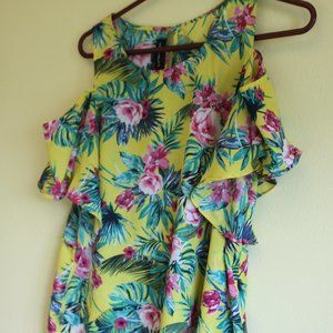 Fortune + Ivy cold shoulder stitch fix top